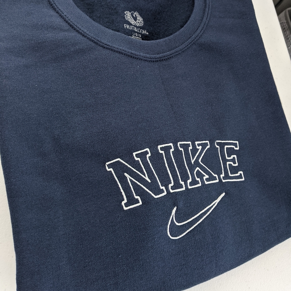 Simple blue crewneck